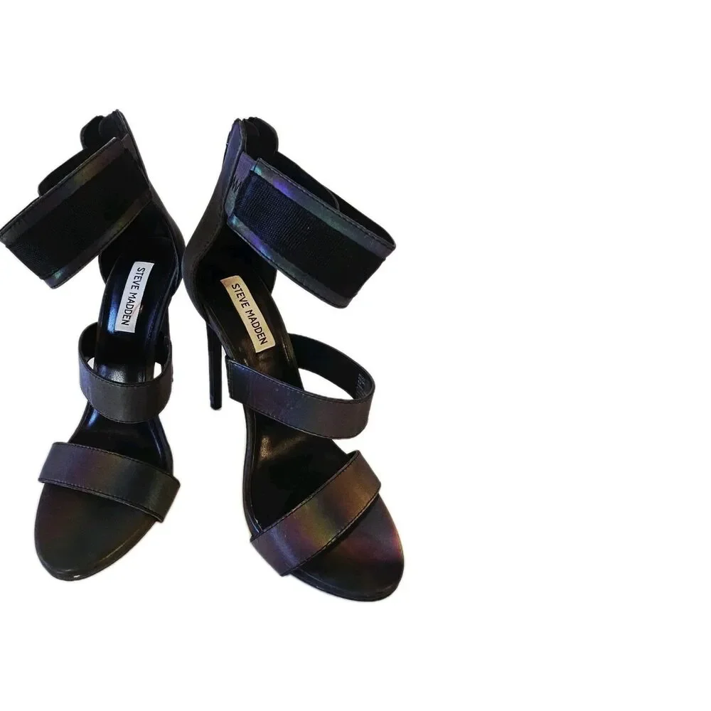 Steve Madden Reflective Women's Heels Size 8 - Picture 2 of 10